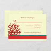 サンゴビーチRSVP応答カード 出欠カード (正面/裏面)