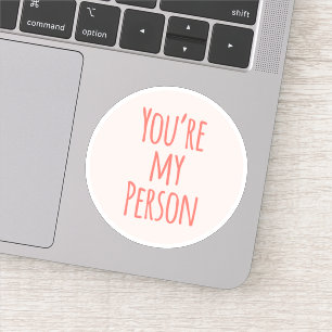 サンゴピンクあなたはマイパーソンフレンド引用文ラブ シール