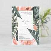 サンゴピンクと熱帯の葉結婚の葉 (スタンド正面)