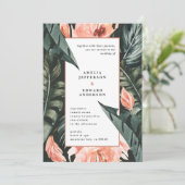 サンゴピンクと熱帯の葉結婚の葉 (スタンド正面)