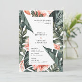 サンゴピンクと熱帯の葉結婚の葉 (スタンド正面)