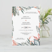 サンゴピンクと熱帯の葉結婚の葉 (スタンド正面)