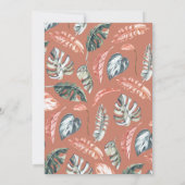 サンゴピンクと熱帯の葉結婚の葉 (裏面)