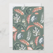 サンゴピンクと熱帯の葉結婚の葉 (裏面)