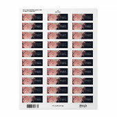 サンゴピンクの優しいソフトなボールドな花束ウェディング ラベル (フルシート)