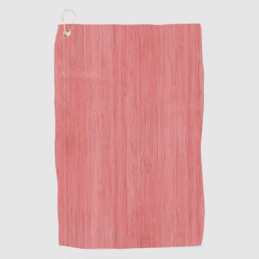 サンゴピンクの竹の木目 ゴルフタオル (正面)