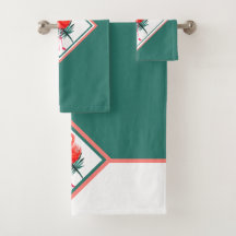 サンゴピンクフラミンゴトロピカルグリーン