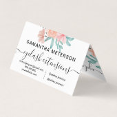 サンゴピンクフローラ水彩アフターケア 名刺 (裏面)