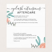 サンゴピンクフローラ水彩アフターケア 名刺 (内部フラット)