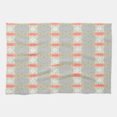 サンゴファンシーグレイと白のキッチンタオル キッチンタオル (横)