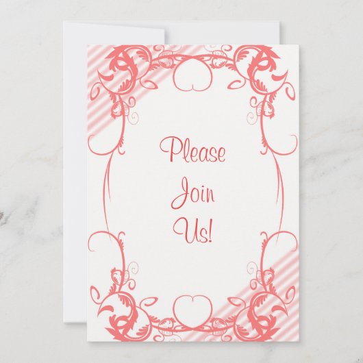 サンゴファンシー結婚式招待状 招待状 (正面)