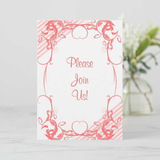 サンゴファンシー結婚式招待状 招待状 (スタンド正面)