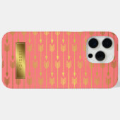 サンゴフェイク金箔の矢印パターン Case-Mate iPhoneケース (裏面 (横))