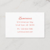 サンゴフェミニンとブルゴーニュのフローラ枠 名刺 (裏面)