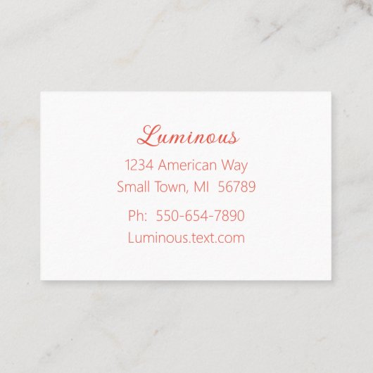 サンゴフェミニンとブルゴーニュのフローラ枠 名刺 (裏面)