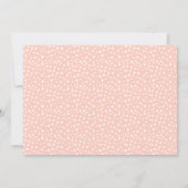 サンゴフローライニシャルリースベビーガールフォト誕生 案内状 (裏面)