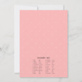 サンゴフローラブライダルシャワー単語スクランブルゲームカード 招待状 (裏面)