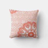 サンゴフローラレトロ模様枕 クッション (正面)