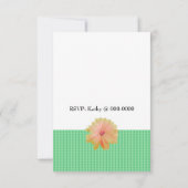 サンゴフローラ及びダイヤモンド誕生日招待状 招待状 (裏面)