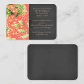 サンゴフローラ結婚披露宴招待状インサート エンクロージャーカード (正面/裏面)