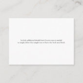 サンゴフローラ結婚詳細 エンクロージャーカード (裏面)