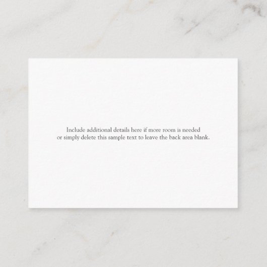 サンゴフローラ結婚詳細 エンクロージャーカード (裏面)