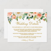 サンゴフローラ結婚金ゴールド詳細挿入カード ポストカード (正面/裏面)