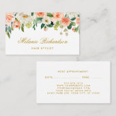 サンゴフローラ美容師アポイントメント金ゴールドカード 名刺 (正面/裏面)