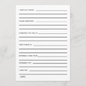 サンゴブライダルシャワーアドバイスとウェルウィスカード アドバイスカード (裏面)