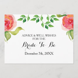 サンゴブライダルシャワーアドバイスとウェルウィスカード アドバイスカード