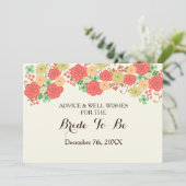 サンゴブライダルシャワーアドバイスとウェルウィスカード 招待状 (スタンド正面)