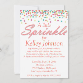 サンゴベビー散水シャワー招待状 招待状