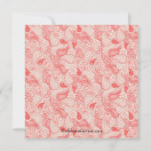 サンゴペイズリーベビーガールバプテスマイン 招待状 (裏面)