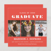 サンゴミニマル写真の卒業発表 招待状 (正面/裏面)