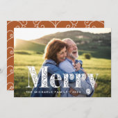 サンゴメリーの渦巻き写真クリスマス シーズンカード (正面/裏面)