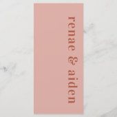 サンゴモダンとサビ結婚のメニュー メニュー (裏面)