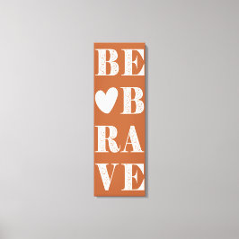 サンゴモダンと白がハートで勇敢 キャンバスプリント