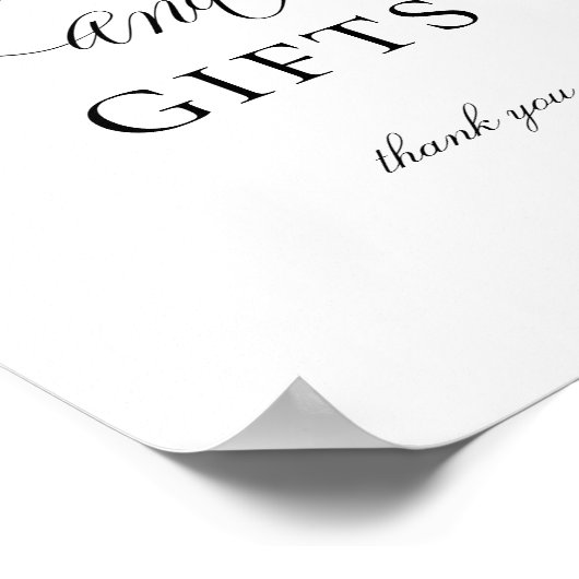 サンゴモダンの熱帯カードのギフトサイン ポスター (角)