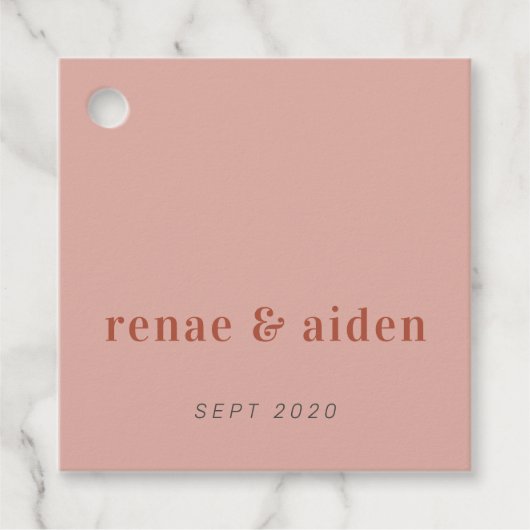 サンゴモダンの結婚ラベル フェイバータグ (正面)