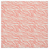 サンゴモダンアイボリーゼブラパターン ファブリック (見本)