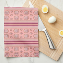 サンゴモダンパターン（の模様が）あるサンゴ キッチンタオル