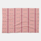 サンゴモダンパターン（の模様が）あるサンゴ キッチンタオル (横)
