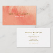 サンゴモダンモの水彩ブロット 名刺 (正面/裏面)