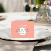 サンゴモダン名プレイスカードQRコードサンキューカード サンキューカード