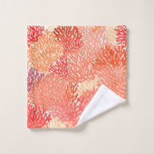 サンゴモダン型浴用タオルセット バスタオルセット (ウォッシュタオル)