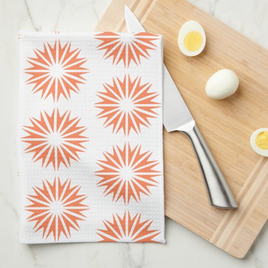 サンゴモダン日が差すこと キッチンタオル (四つ折り)