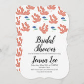 サンゴモダン礁と魚 招待状 (正面/裏面)