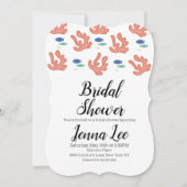 サンゴモダン礁と魚 招待状 (正面)