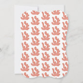 サンゴモダン礁と魚 招待状 (裏面)