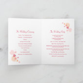 サンゴモダン赤紙吹雪花結婚花びら プログラム (内部)